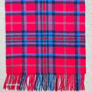 NWT Talbots Cashmere Scarf Red Plaid